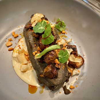 Lilia Comedor signature dishes Duck Carnitas, Mole Negro, Sopes, Ceviche Tostadas
